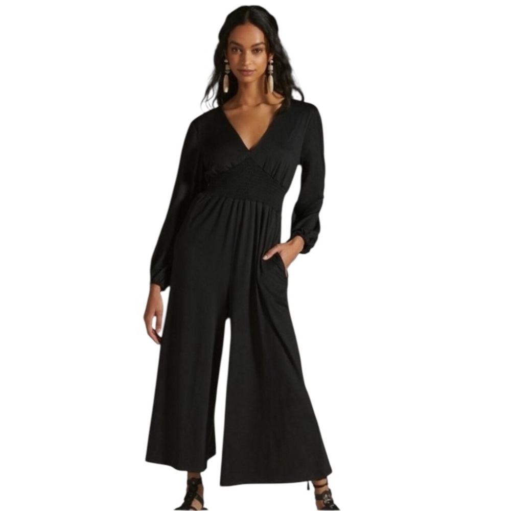 Hutch Women’s Size XS Black Flowy Long Sleeve Soft Jumpsuit with Pockets